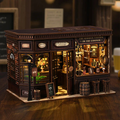 ミニチュアハウス 街角のカフェバー 店内