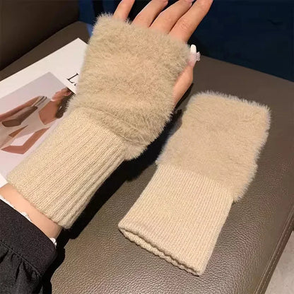指なし手袋 ニット