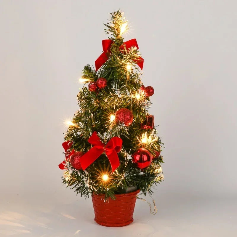 クリスマスツリー 卓上 LEDライト付き