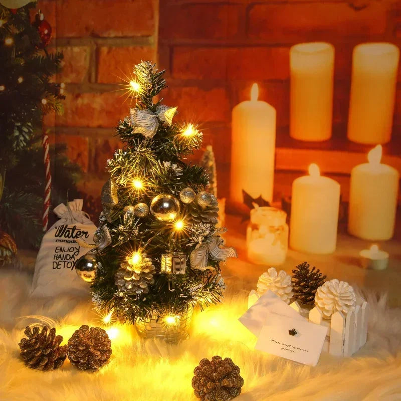 クリスマスツリー 卓上 LEDライト付き
